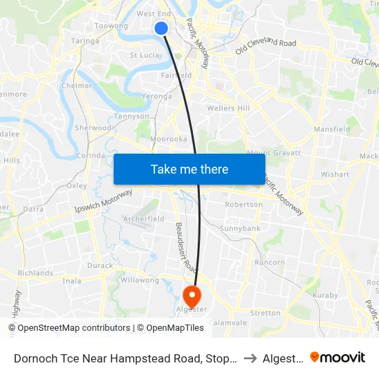 Dornoch Tce Near Hampstead Road, Stop 21 to Algester map
