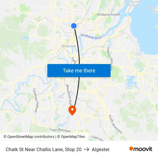 Chalk St Near Challis Lane, Stop 20 to Algester map