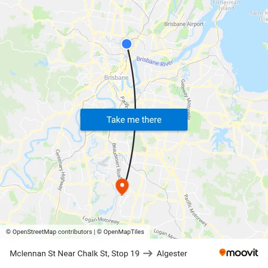 Mclennan St Near Chalk St, Stop 19 to Algester map