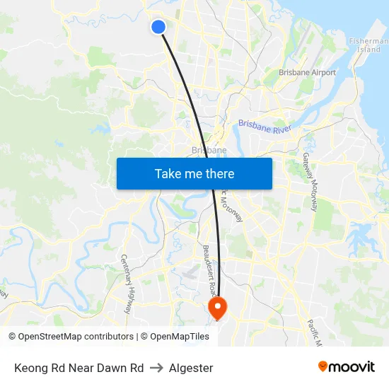 Keong Rd Near Dawn Rd to Algester map