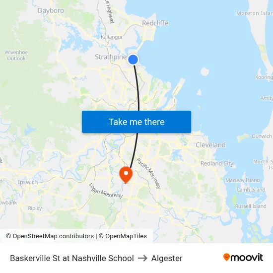 Baskerville St at Nashville School to Algester map