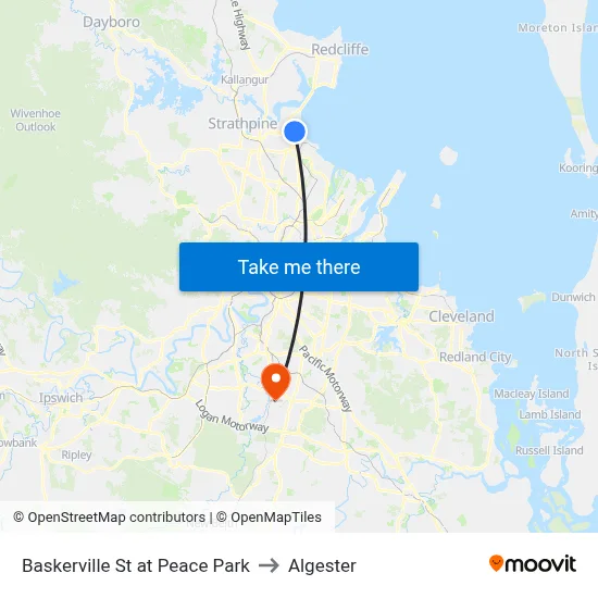 Baskerville St at Peace Park to Algester map