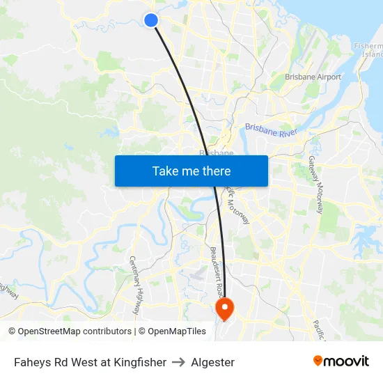 Faheys Rd West at Kingfisher to Algester map