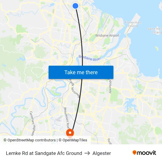Lemke Rd at Sandgate Afc Ground to Algester map