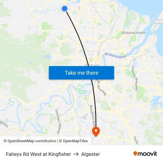 Faheys Rd West at Kingfisher to Algester map