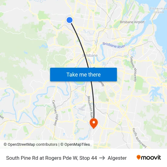 South Pine Rd at Rogers Pde W, Stop 44 to Algester map