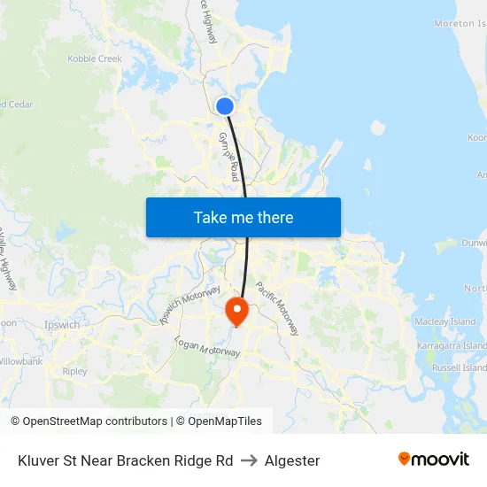 Kluver St Near Bracken Ridge Rd to Algester map
