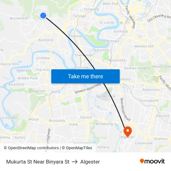 Mukurta St Near Binyara St to Algester map