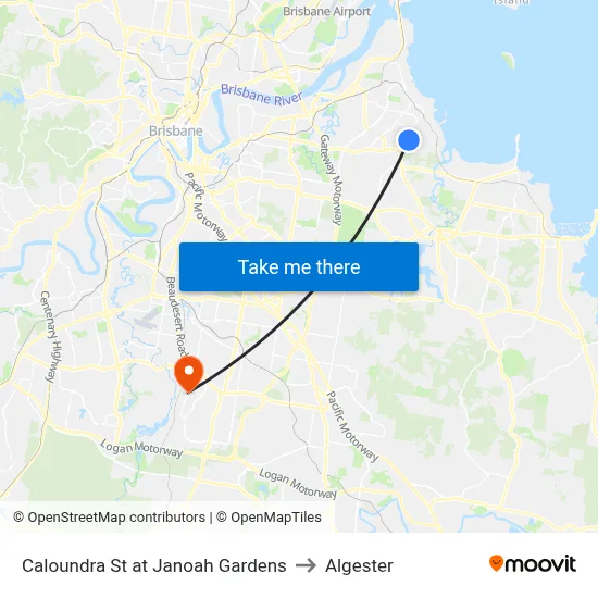 Caloundra St at Janoah Gardens to Algester map