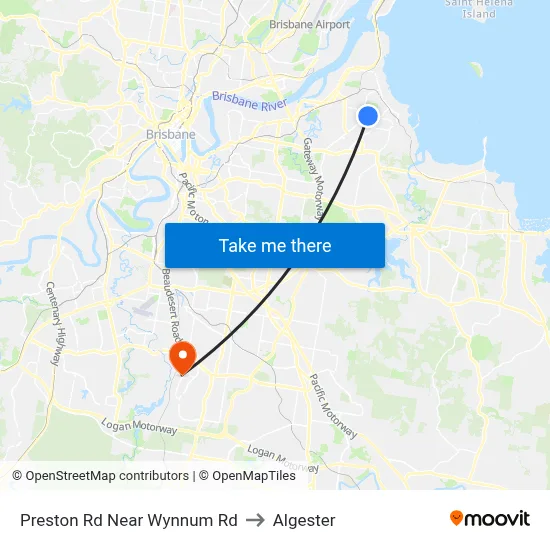 Preston Rd Near Wynnum Rd to Algester map