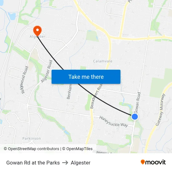 Gowan Rd at the Parks to Algester map