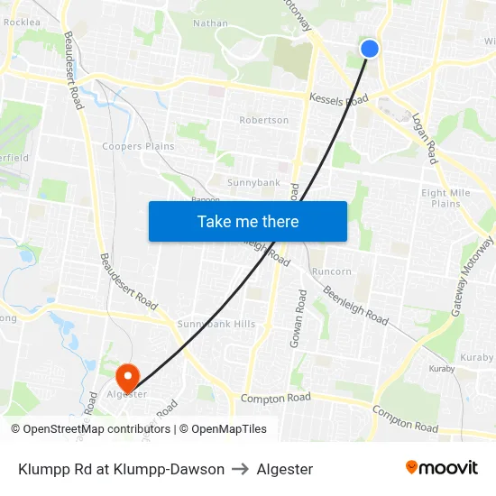 Klumpp Rd at Klumpp-Dawson to Algester map