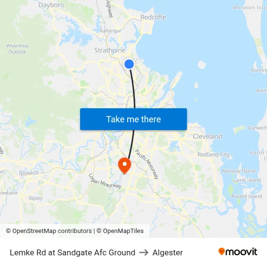 Lemke Rd at Sandgate Afc Ground to Algester map