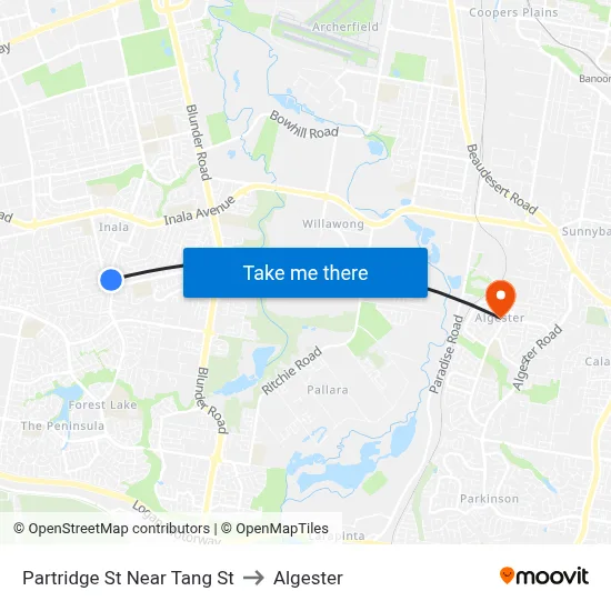 Partridge St Near Tang St to Algester map