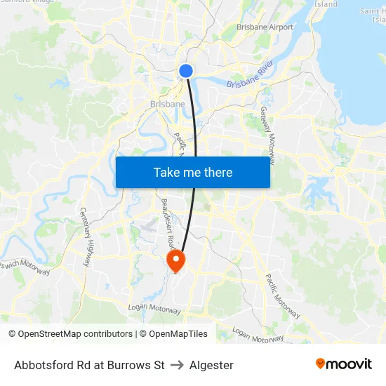 Abbotsford Rd at Burrows St to Algester map