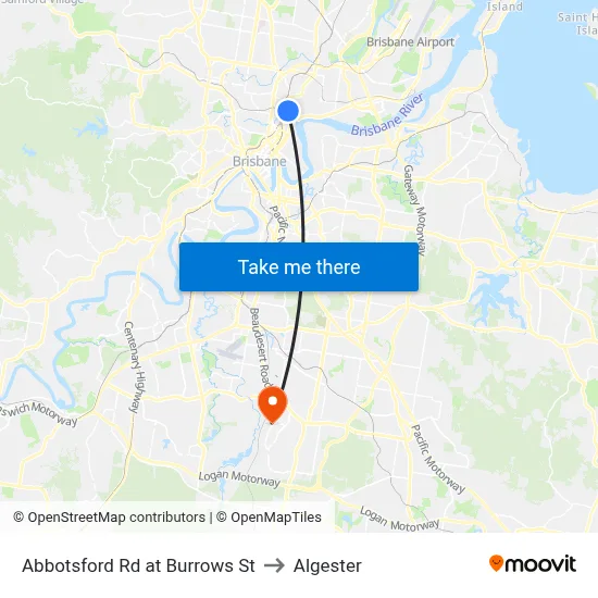 Abbotsford Rd at Burrows St to Algester map