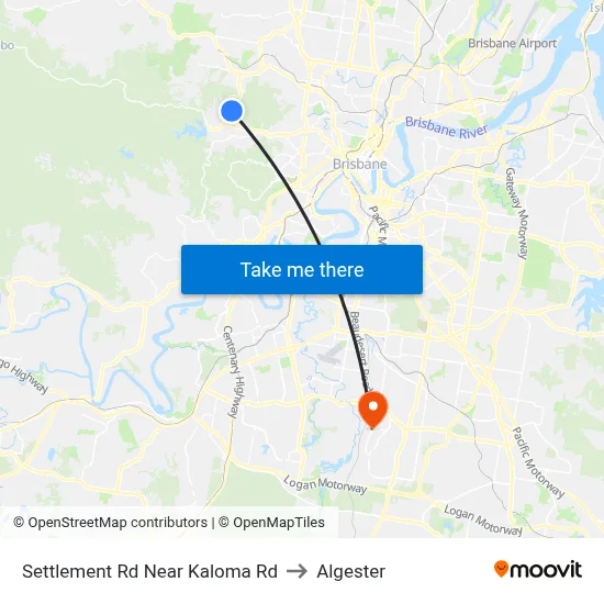 Settlement Rd Near Kaloma Rd to Algester map