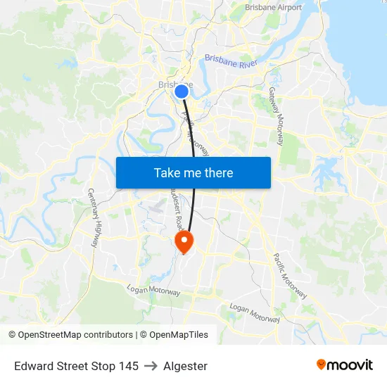 Edward Street Stop 145 to Algester map