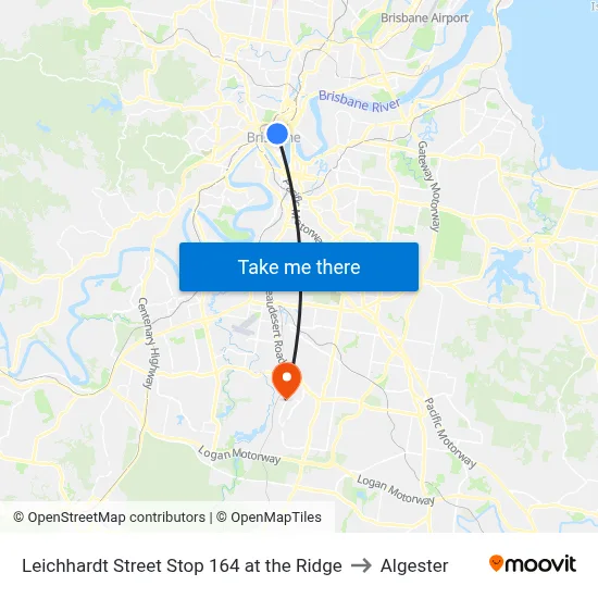 Leichhardt Street Stop 164 at the Ridge to Algester map