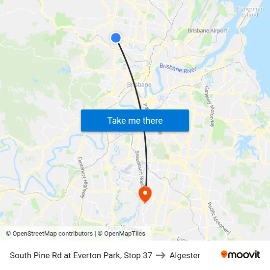 South Pine Rd at Everton Park, Stop 37 to Algester map