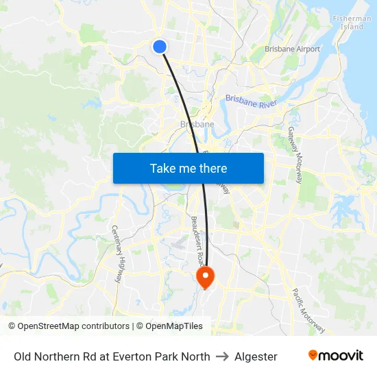 Old Northern Rd at Everton Park North to Algester map