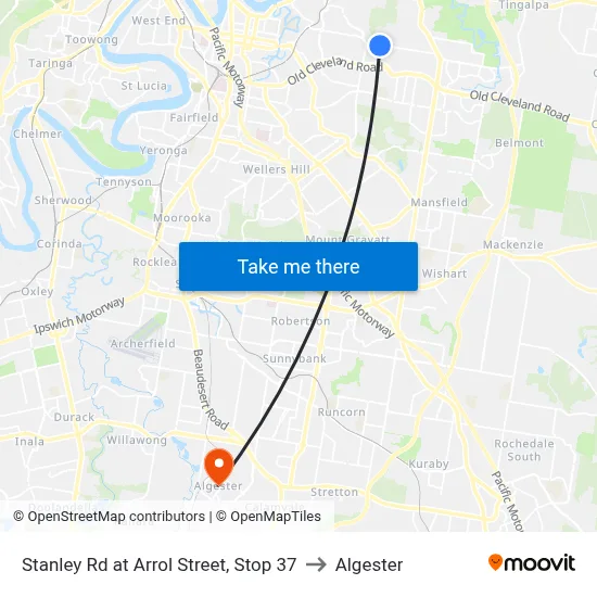 Stanley Rd at Arrol Street, Stop 37 to Algester map
