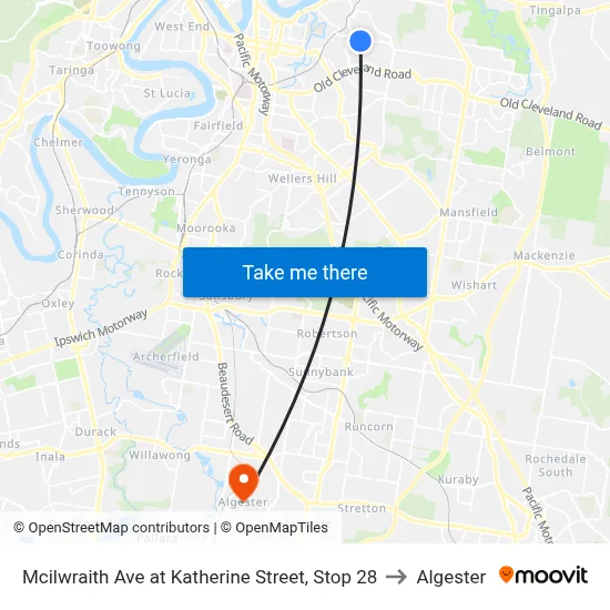 Mcilwraith Ave at Katherine Street, Stop 28 to Algester map