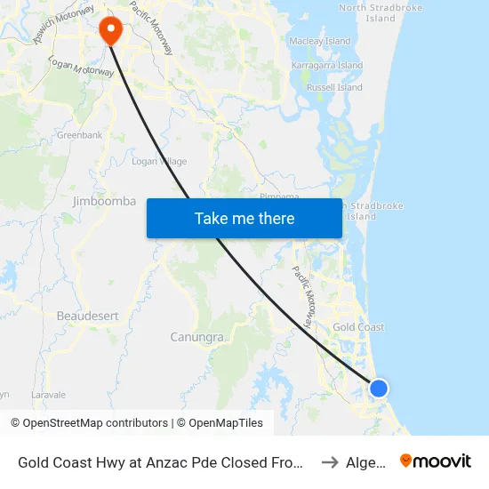 Gold Coast Hwy at Anzac Pde Closed From 21-04-26 to Algester map