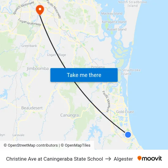 Christine Ave at Caningeraba State School to Algester map