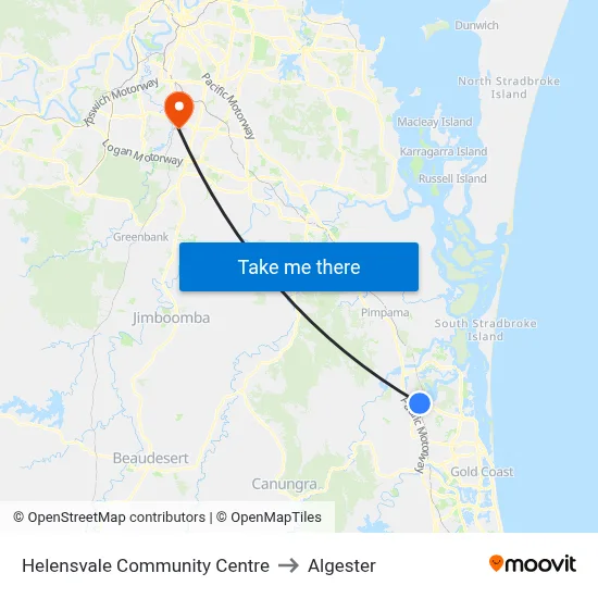 Helensvale Community Centre to Algester map