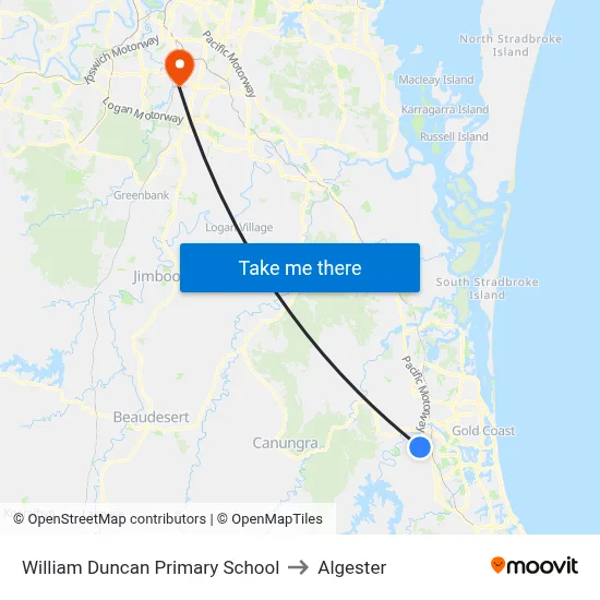 William Duncan Primary School to Algester map