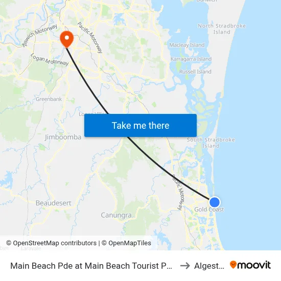 Main Beach Pde at Main Beach Tourist Park to Algester map
