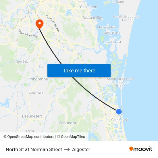 North St at Norman Street to Algester map