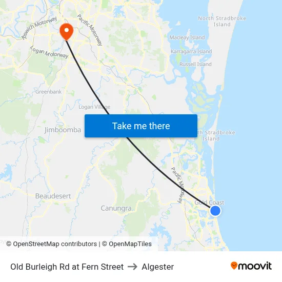 Old Burleigh Rd at Fern Street to Algester map