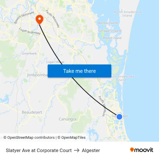 Slatyer Ave at Corporate Court to Algester map