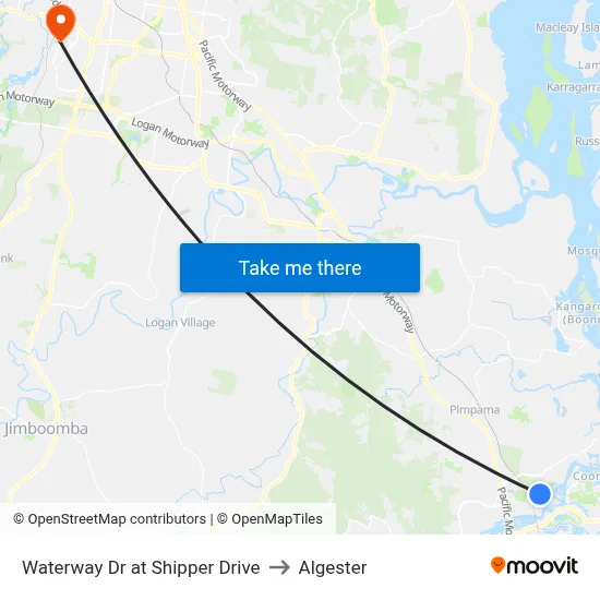 Waterway Dr at Shipper Drive to Algester map