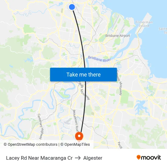 Lacey Rd Near Macaranga Cr to Algester map