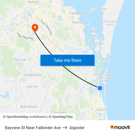 Bayview St Near Falkinder Ave to Algester map
