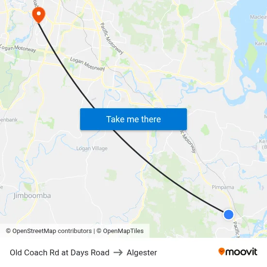 Old Coach Rd at Days Road to Algester map