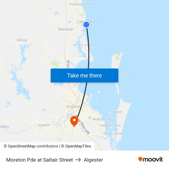 Moreton Pde at Saltair Street to Algester map