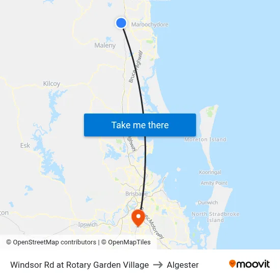 Windsor Rd at Rotary Garden Village to Algester map