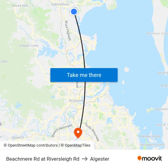 Beachmere Rd at Riversleigh Rd to Algester map