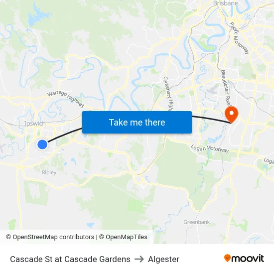 Cascade St at Cascade Gardens to Algester map