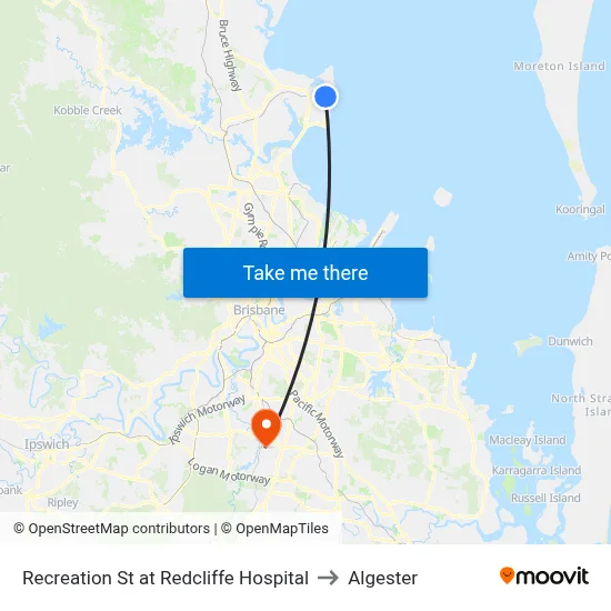 Recreation St at Redcliffe Hospital to Algester map