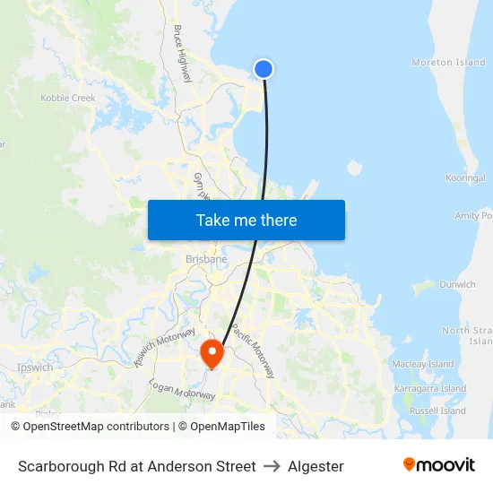 Scarborough Rd at Anderson Street to Algester map