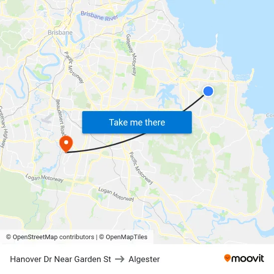 Hanover Dr Near Garden St to Algester map