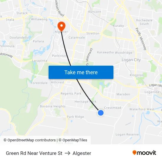 Green Rd Near Venture St to Algester map