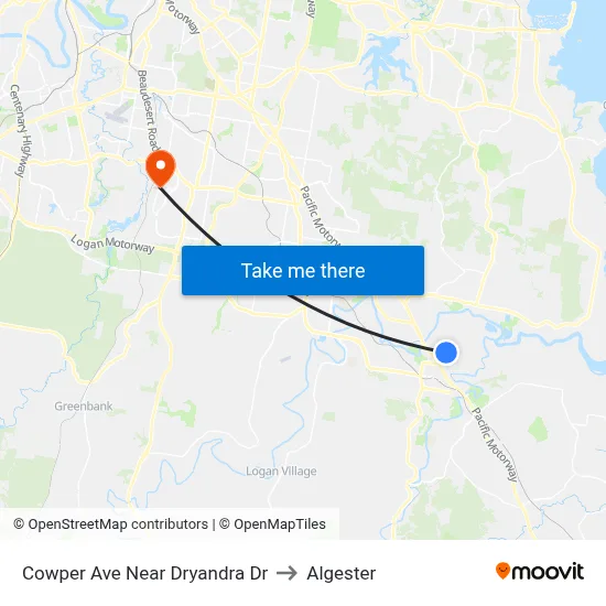 Cowper Ave Near Dryandra Dr to Algester map