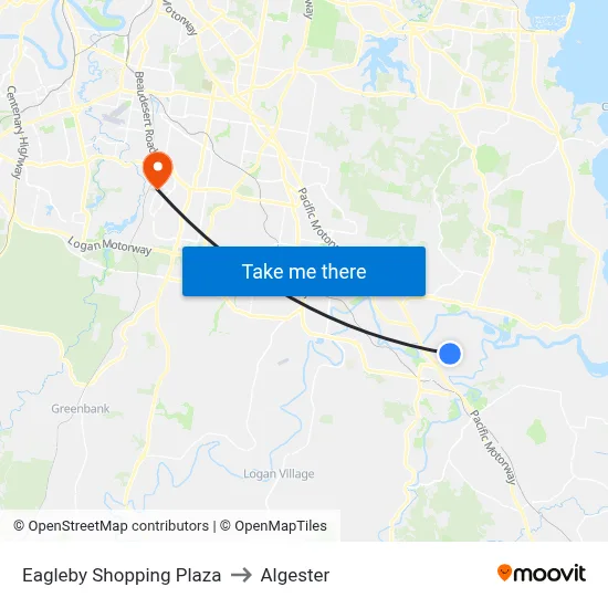 Eagleby Shopping Plaza to Algester map