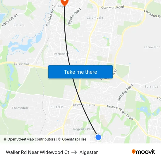 Waller Rd Near Widewood Ct to Algester map